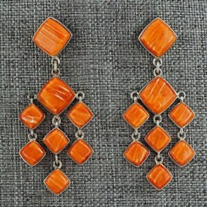 Spiny Oyster & Sterling Silver Earrings - Cathy Webster