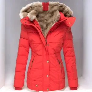 Winter Long Sleeve Zipper Hooded Women’s Coat | Parka Jacket