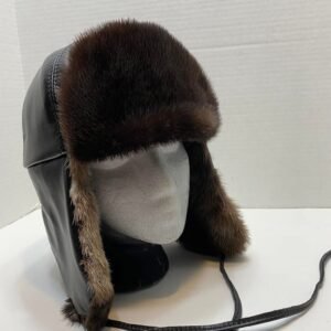 Otter and Leather Trapper Style Hats