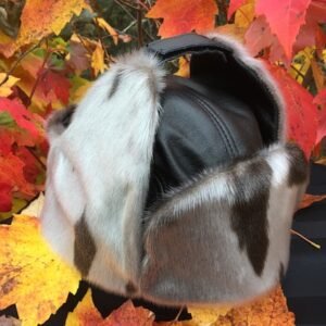 Sealskin RCMP style hat with(Leather Crown)