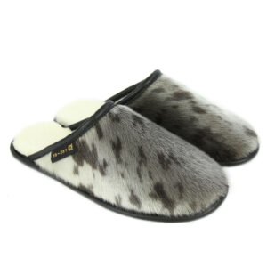 Mule Slipper in Natural Sealskin