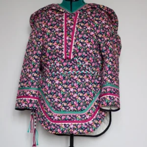 Inuit women's clothing for sale in Canada, Black with Pink Floral