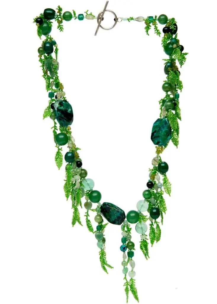 Beaded Necklace and Bracelet Set