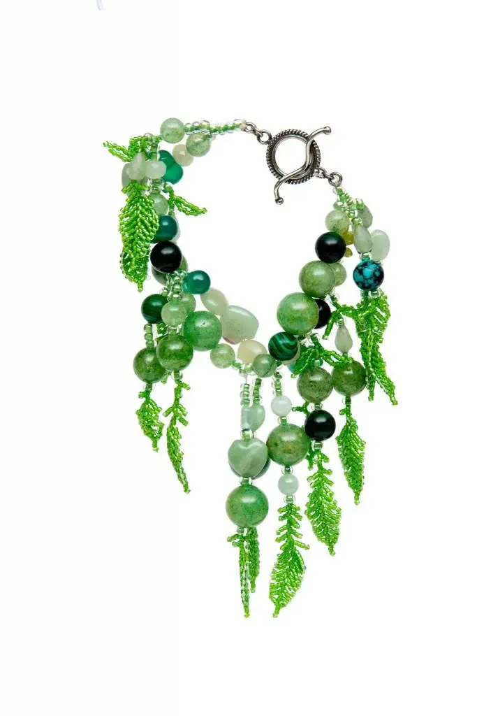 Beaded Necklace and Bracelet Set - Image 2