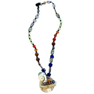 Beaded necklace w spirit catcher