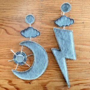 Big and Boujee Natural Sealskin Earring